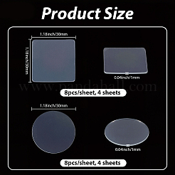 8 Sheets 2 Styles Transparent Plastic Anti-Collision Bumper Guard&nbsp;AJEW-SP0004-13