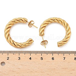 304 Stainless Steel Half Hoop Earrings&nbsp;X-EJEW-F257-10G