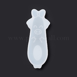 シリコンモールド  レジン型  ヘアアクセサリー クラフト作りに  豚の模様  69x27.5x5mm  内径：25x65mm&nbsp;DIY-J009-04H