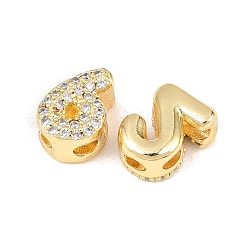 Brass Micro Pave Clear Cubic Zirconia Beads&nbsp;KK-I478-02G
