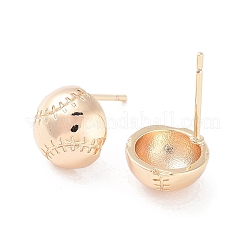真鍮製スタンドピアス  テニス  18KGP本金メッキ  10mm&nbsp;EJEW-F332-01G