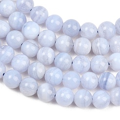 Natural Blue Lace Agate Beads Strands&nbsp;G-D106-A01-6mm