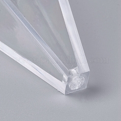 プラスチックキャンドル型  キャンドル作りツール用  ピラミッド型  透明  57x57x113mm  穴：2.7mm  インナーサイズ：48x48mm&nbsp;AJEW-WH0021-77H