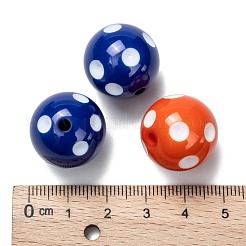 混合分厚いフーセンガム風のアクリルビーズ  ラウンド  ミックスカラー  20x19mm  穴：3mm&nbsp;X-SACR-S146-20mm-M
