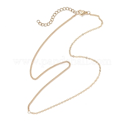 1.5MM Brass Cable Chain Curb Chain Necklaces for Women&nbsp;NJEW-JN05555-02