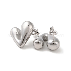 Non-Tarnish Heart 304 Stainless Steel Stud Earrings for Women&nbsp;EJEW-L272-033P-04