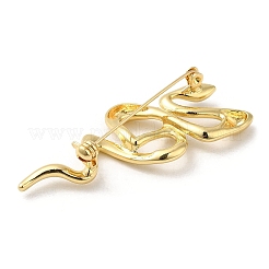 バックパック用ステンレスブローチ201個  スネークピン  ゴールドカラー  30x59x4.5mm&nbsp;STAS-Z050-05G