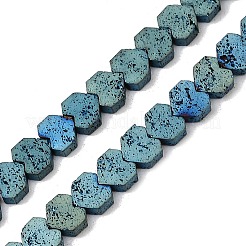 Electroplated Natural Lava Rock Beads Strands&nbsp;G-K388-04A-03