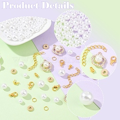 DIY チャームブレスレット ジュエリーキット  ゴールドカラー  6mm  穴：2mm  200pc&nbsp;DIY-YW0012-14