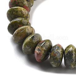 天然石ユナカイトビーズ連売り  ソーサービーズ  10x5mm  穴：0.7mm  約40個/連  8.19''~8.54''（20.8~21.7センチメートル）&nbsp;G-P559-A06-02