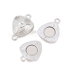 ループ付き304ステンレススチール製マグネット留め具  丸い穴  シールド  10x15x5.5mm  穴：1.2mm  1.2mmのラインストーンに適する&nbsp;STAS-P452-04F-P