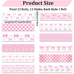12 Rolls 12 Styles DIY Scrapbook Decorative Paper Tapes&nbsp;DIY-CP0013-37