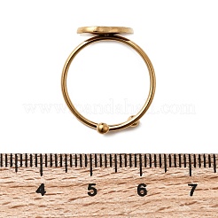 Adjustable 304 Stainless Steel Enamel Cuff Rings for Women&nbsp;LS-RJEW-B152-01G-03