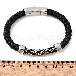 Braided Microfiber Leather Cord Bracelets&nbsp;BJEW-A092-01A-AS