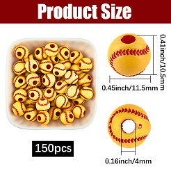 150Pcs Opaque Acrylic Round Beads&nbsp;MACR-PA0001-09A
