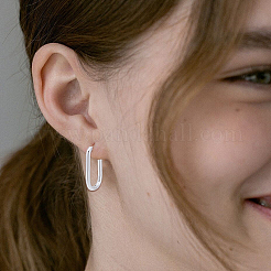 6ペア2色304ステンレススチールオーバルフープピアス  ミックスカラー  26.5x16x2.5mm  ピン：1mm  3pairs / color&nbsp;EJEW-BBC0002-37A
