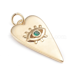 Brass Micro Pave Cubic Zirconia Pendants&nbsp;ZIRC-I042-01