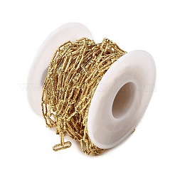 Brass Textured Paperclip Chains&nbsp;CHC-C014-10G