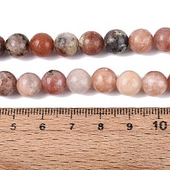 天然梅の花ジャスパー ビーズ 連売り  スムーズなラウンド  8~8.5mm  穴：0.8~1mm  約44~47個/連  14.37~15.35インチ（36.5~39cm）&nbsp;G-Q601-13A-02