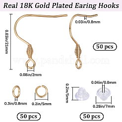 50Pcs 304 Stainless Steel Earring Hooks&nbsp;DIY-BBC0001-32