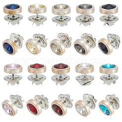 バックパックの服に合う合金製ブローチ2袋  アクリルと  ミックスカラー  11.5mm  10個/袋&nbsp;JEWB-PH0001-47