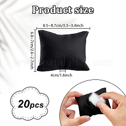 Puレザーミニ枕  腕時計用ブレスレット  長方形  ブラック  6.8~7x8.5~8.7x4cm&nbsp;AJEW-WH0460-054