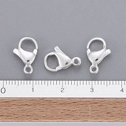 304ステンレススチール製ロブスタークロウ留め金  オウムトリガークラスプ  銀色のメッキ  13x8x4mm  穴：1.2mm&nbsp;X-STAS-E464-21A-S