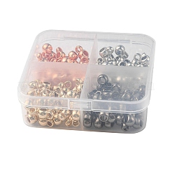 4 色 CCB プラスチックチューブベイル  ループベイル  ロンデルペンダントベイル  ミックスカラー  9.5x6.5x5mm  穴：1.2mm  内径：3.2mm  35個/カラー  140pc&nbsp;CCB-YW0001-12B