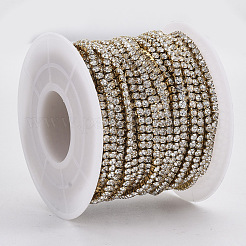 304 Stainless Steel Rhinestone Strass Chains&nbsp;STAS-T055-12G