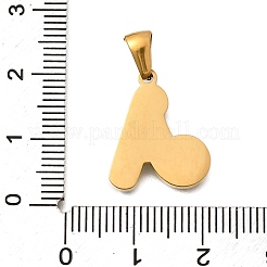 304ステンレスペンダント  エナメル  イオンプレーティング（ip）  レーザー切断  18KGP本金メッキ  文字a  18.5x15x1.5mm  穴：5.5x2.5mm&nbsp;STAS-K297-01G-A
