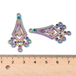 304ステンレスシャンデリア部品リンク  イオンプラチナ(IP)  凧  虹色  39.5x21.5x2.5mm  穴：2mm&nbsp;STAS-Q350-11M