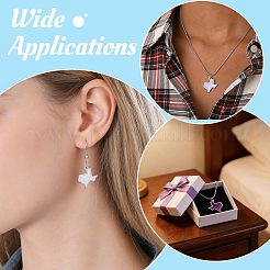 中空304ステンレススチールペンダント10個  テキサスマップチャーム  ステンレス鋼色  19x18.5x1.2mm  穴：1.5mm&nbsp;STAS-CO0001-03