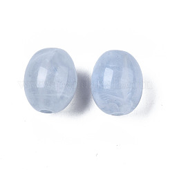 アクリルビーズ  天然石風  バレル  ライトスチールブルー  13x10mm  穴：2mm  約550個/500g&nbsp;OACR-N131-005-06