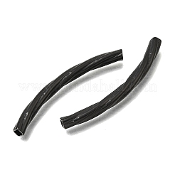 304ステンレスチューブビーズ  ブラック  47x4x4mm  穴：2x2mm&nbsp;STAS-D391-07EB