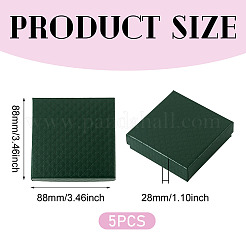 5Pcs Rhombus Textured Cardboard Jewelry Packing Boxes with Sponge Inside&nbsp;CBOX-TA0001-18E