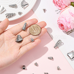 100Pcs 10 Styles Tibetan Styles Alloy Bead Cone & Caps&nbsp;FIND-SP0020-73C