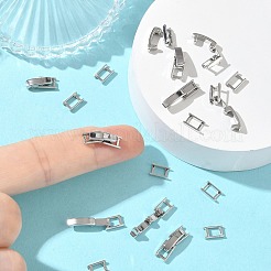 シェグレース真鍮製腕時計バンド留め具  カドミウムフリーと鉛フリー＆ニッケルフリー  長方形  プラチナメッキ  16.5x4.5x4mm&nbsp;XGRQ3P916-647P