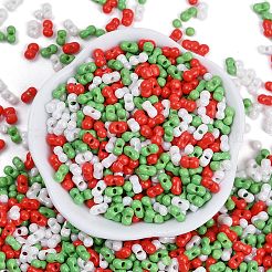 Christmas Theme Glass Seed Beads&nbsp;SEED-K010-03E