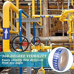 PVC Directional Arrow Tape for Pipe&nbsp;AJEW-WH20020-641B