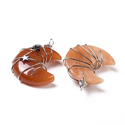 Natural Red Aventurine Pendants&nbsp;G-B023-01P-05