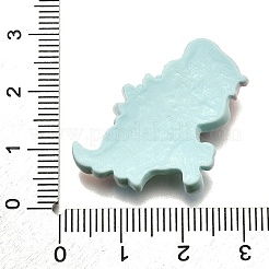 ユニコーン不透明樹脂デコデンカボション  ジュエリー作りのための  淡いターコイズ  26x30x6.5mm&nbsp;LS-CRES-F034-02