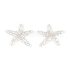 ABSプラスチックパール調ペンダント  ヒトデ  乳白色  20x23x3mm  穴：1.6mm  約1190個/500g&nbsp;OACR-T028-86