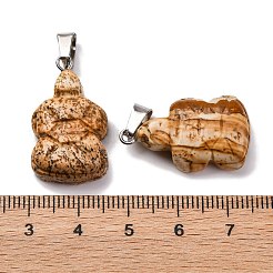 Natural Picture Jasper Pendants&nbsp;G-B127-06P-08