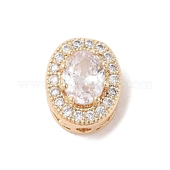 Brass Micro Pave Cubic Zirconia Beads&nbsp;KK-B100-073G