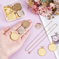 DIY Iron & Alloy Pendant Necklaces Making Kits&nbsp;DIY-NB0014-07G