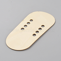 未完成の空白の木製靴紐ディスプレイ カード  靴の形  レモンシフォン  17x7.8x0.2cm&nbsp;ODIS-WH0058-04