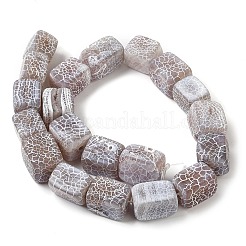 天然石風化瑪瑙ビーズ連売り  直方体の  12~13x12~13x17mm  穴：1mm  約20個/連  13.39''（34センチメートル）&nbsp;G-Q169-B04-01