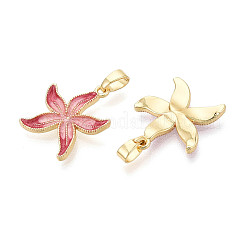 Brass with Enamel Pendants&nbsp;KK-T073-63B-G