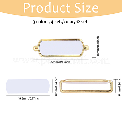 12 Sets 3 Colors Alloy Heat Transfer Watch Band Accessories&nbsp;FIND-CA0010-21