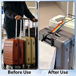 2Pcs 2 Colors Canvas Adjustable Luggage Straps For Suitcases&nbsp;AJEW-CN0008-12